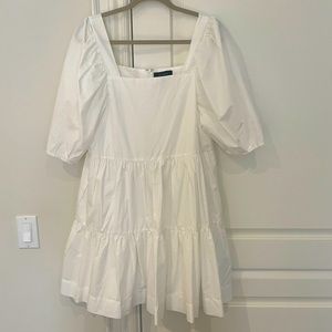 En saison squareneck poplin dress